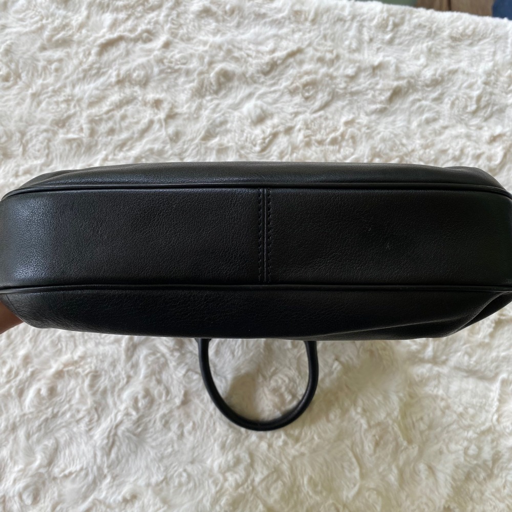 Dooney & Bourke Teardrop Satchel Black Florentine Vacchetta Leather Shoulder Bag - Picture 9 of 14